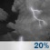 Tonight: A slight chance of showers and thunderstorms. Mostly cloudy, with a low around 71. South wind 0 to 5 mph. Chance of precipitation is 20%. New rainfall amounts less than a tenth of an inch possible. Tonight: Slight Chance Showers And Thunderstorms